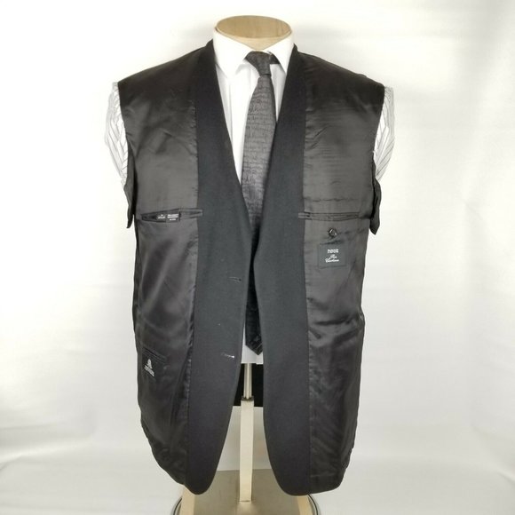 Pavone Mens Sport Coat 42R Pure Cashmere Black - Picture 8 of 12